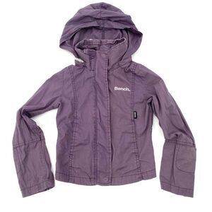 Bench hooded full zip purple jacket size 5-6 years
